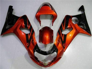 Carenado Suzuki GSXR 1000 K1 2000-2002 - Naranja Negro