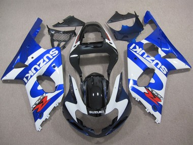 Kit Completo Carenado Suzuki GSXR 1000 K1 2000-2002 - Azul Blanco Calcomanía