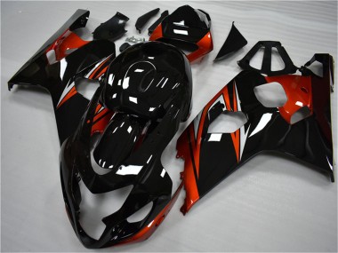 Comprar Carenados Moto Suzuki GSXR 600/750 2004-2005 - Negro Brillante Rojo Raya