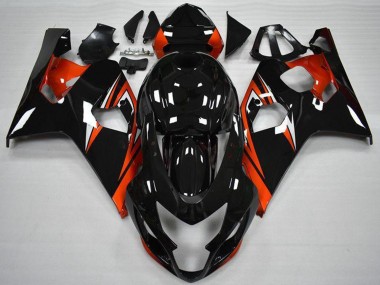Comprar Carenados Moto Suzuki GSXR 600/750 2004-2005 - Negro Brillante Rojo Raya