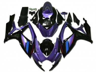 Comprar Carenados Moto Suzuki GSXR 600/750 2006-2007 - Púrpura Azul Negro Brillante Raya