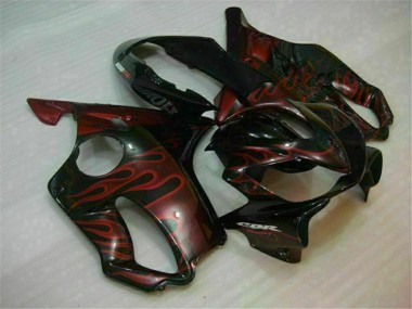 Comprar Carenados Moto Honda CBR600 F4i 2004-2007 - Negro Brillante Rojo Llama