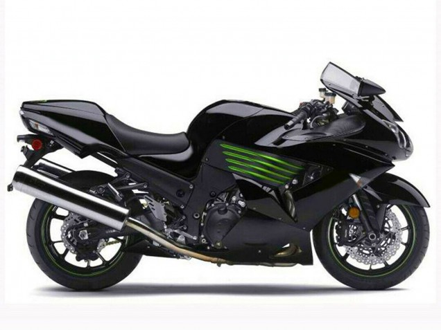Comprar Carenados Moto Kawasaki ZX14R ZZR1400 2006-2011 - Negro Brillante Verde