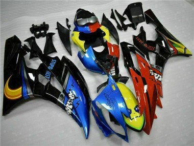 Comprar Carenados Moto Yamaha YZF R6 2006-2007 - Amarillo Azul Rojo Negro Brillante Tiburón