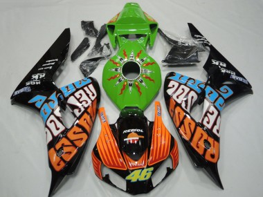 Comprar Carenados Moto Honda CBR1000RR 2006-2007 - Verde Naranja Azul Negro Brillante Rossi 46