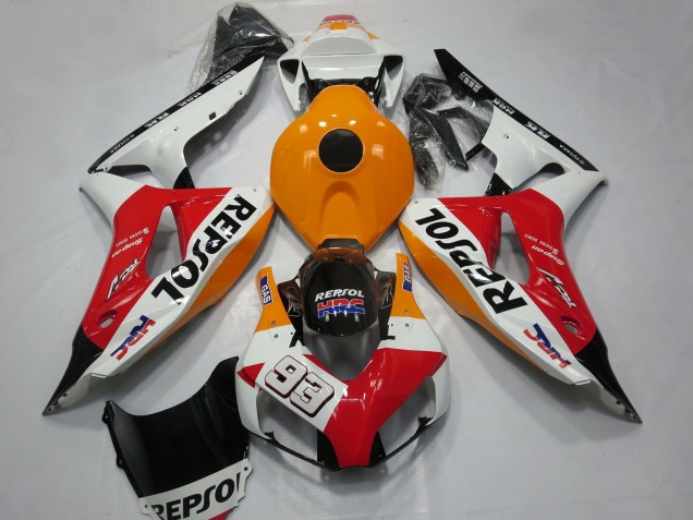 Comprar Carenados Moto Honda CBR1000RR 2006-2007 - Naranja Blanco Rojo Negro Brillante Repsol 93