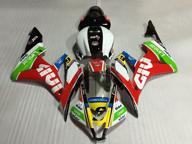 Comprar Carenados Moto Honda CBR600RR 2007-2008 - Blanco Rojo Verde Amarillo Negro Brillante Givi 6