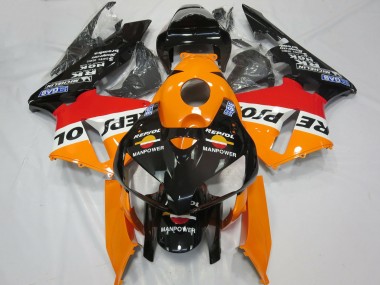 Comprar Carenados Moto Honda CBR600RR 2005-2006 - Naranja Blanco Rojo Negro Brillante Repsol Man Power