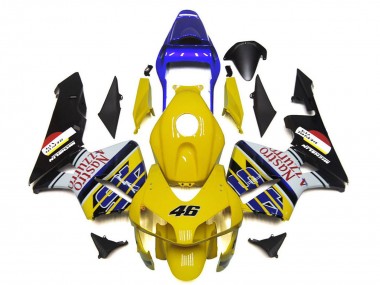 Comprar Carenados Moto Honda CBR600RR 2003-2004 - Amarillo Azul Blanco Negro Brillante Nastro Azzurro 46