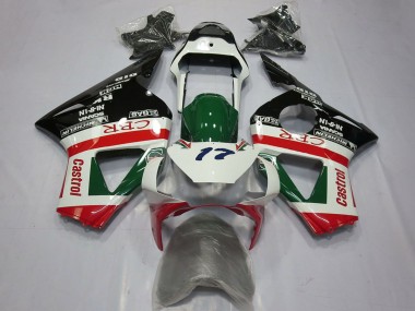 Comprar Carenados Moto Honda CBR954RR 2002-2003 - Blanco Rojo Verde Negro Brillante CRR Castrol