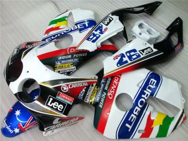 Comprar Carenados Moto Honda CBR250RR 1990-1998 - Blanco Azul Rojo Amarillo Verde Carrera EuroBet Lee
