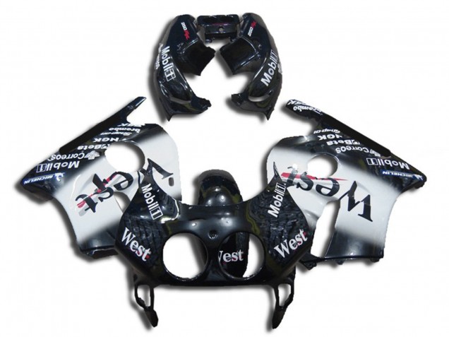 Comprar Carenados Moto Honda CBR250RR 1990-1998 - Negro Brillante Blanco West