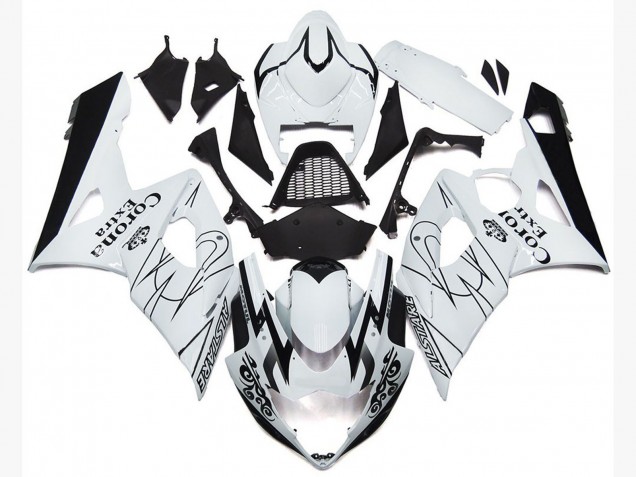 Comprar Carenados Moto Suzuki GSXR 1000 2005-2006 - Blanco Negro Corona OEM Estilo