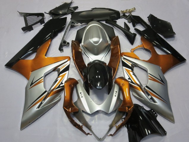 Comprar Carenados Moto Suzuki GSXR 1000 2005-2006 - Naranja Plata Negro Brillante