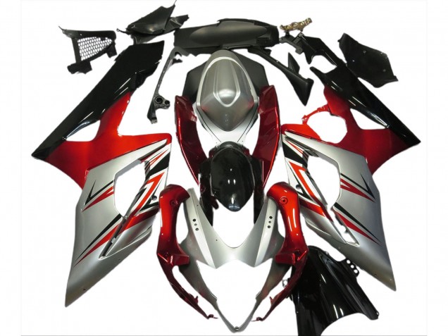 Comprar Carenados Moto Suzuki GSXR 1000 2005-2006 - Rojo Plata Negro