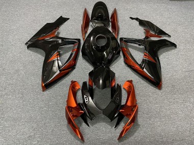 Comprar Carenados Moto Suzuki GSXR 600 / GSXR 750 2006-2007 - Negro Brillante Naranja