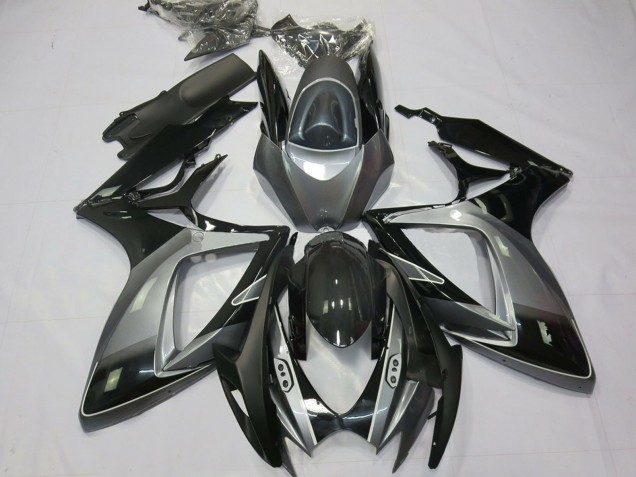 Comprar Carenados Moto Suzuki GSXR 600 / GSXR 750 2006-2007 - Gris Negro Brillante Raya