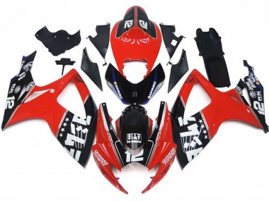 Comprar Carenados Moto Suzuki GSXR 600 / GSXR 750 2006-2007 - Rojo Negro Brillante Blanco