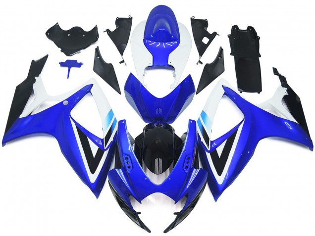 Comprar Kits Carenado Moto Suzuki GSXR 600 / GSXR 750 2006-2007 - Blanco Azul Negro Brillante OEM Estilo