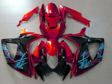 Comprar Carenados Moto Suzuki GSXR 600 / GSXR 750 2006-2007 - Rojo Negro Azul Claro