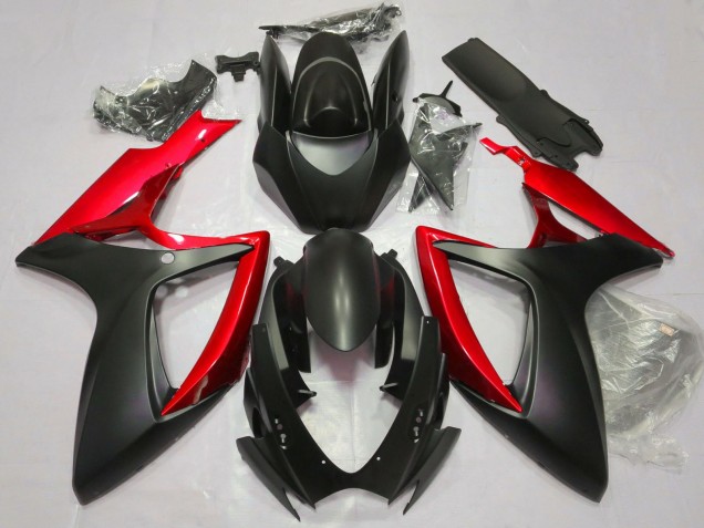 Comprar Carenados Moto Suzuki GSXR 600 / GSXR 750 2006-2007 - Negro Mate Rojo