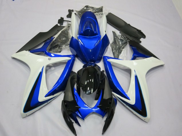 Comprar Carenados Moto Suzuki GSXR 600 / GSXR 750 2006-2007 - Blanco Azul Negro Brillante OEM Estilo