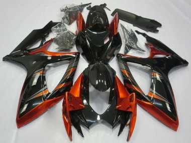 Comprar Carenados Moto Suzuki GSXR 600 / GSXR 750 2006-2007 - Naranja Negro Brillante