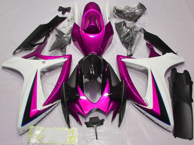 Comprar Carenados Moto Suzuki GSXR 600 / GSXR 750 2006-2007 - Blanco Rosa Negro Brillante