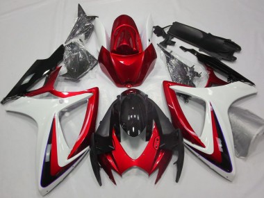 Comprar Carenados Moto Suzuki GSXR 600 / GSXR 750 2006-2007 - Blanco Rojo Negro Brillante