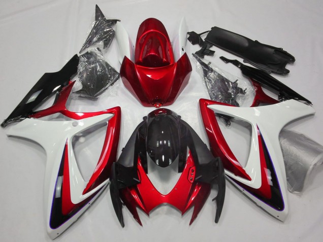 Comprar Carenados Moto Suzuki GSXR 600 / GSXR 750 2006-2007 - Blanco Rojo Negro Brillante
