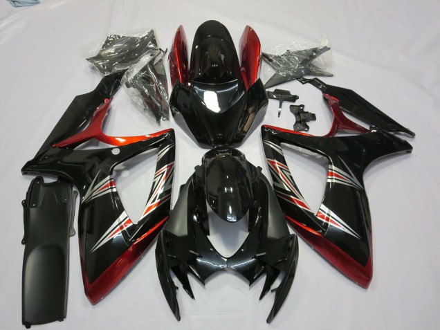 Comprar Carenados Moto Suzuki GSXR 600 / GSXR 750 2006-2007 - Rojo Negro Brillante