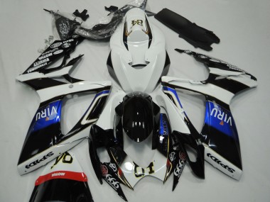 Comprar Carenados Moto Suzuki GSXR 600 / GSXR 750 2006-2007 - Blanco Azul Negro Brillante Viru