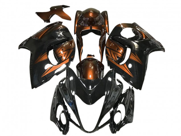 Comprar Carenados Moto Suzuki GSXR 1300 2008-2020 - Negro Brillante Naranja Profundo