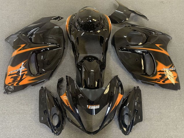 Comprar Carenados Moto Suzuki GSXR 1300 2008-2020 - Negro Brillante Naranja