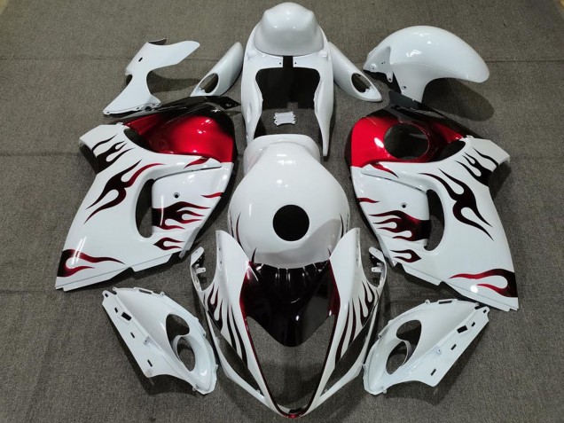 Comprar Carenados Moto Suzuki GSXR 1300 2008-2020 - Blanco Brillante Rojo Llama