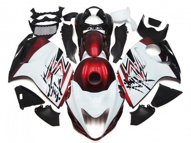 Comprar Carenados Moto Suzuki GSXR 1300 2008-2020 - Blanco Brillante Rojo Profundo