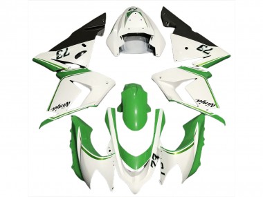 Comprar Carenados Moto Kawasaki ZX10R 2004-2005 - Blanco Brillante Verde