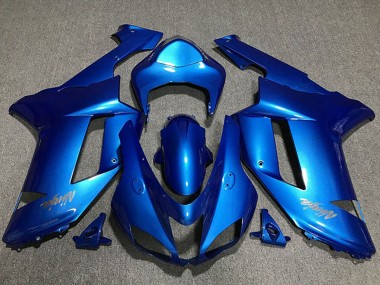 Comprar Carenados Moto Kawasaki ZX6R 2007-2008 - Azul Brillante Chrome Logo