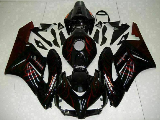Comprar Carenados Moto Honda CBR1000RR 2004-2005 - Negro Brillante Rojo Llama