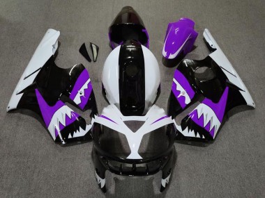 Comprar Carenados Moto Kawasaki ZX12R 2002-2006 - Púrpura Negro Blanco Tiburón