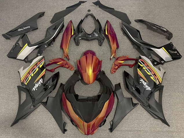 Comprar Carenados Moto Kawasaki Ninja 400 2018-2024 - Naranja Negro Brillante Negro Mate OEM Estilo