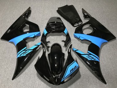 Comprar Carenados Moto Yamaha R6 2003-2004 - Negro Brillante Azul Claro