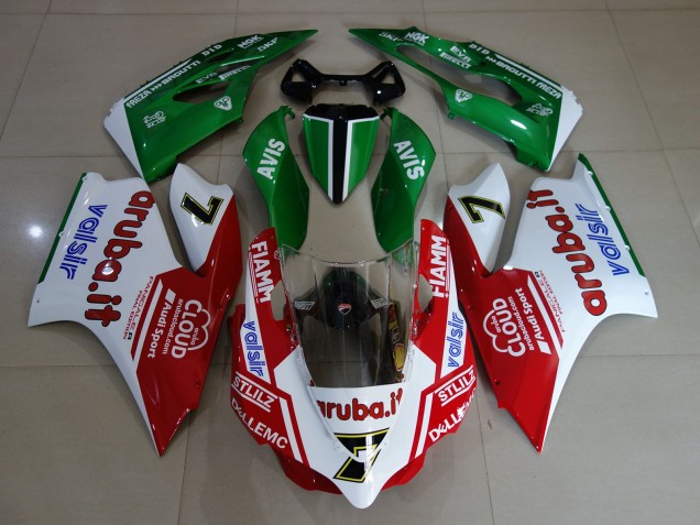Comprar Carenados Moto Ducati 899 1199 2011-2014 - Blanco Rojo Verde Fiamm 7