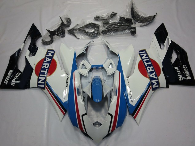 Comprar Carenados Moto Ducati 1199 2011-2014 - Blanco Azul Claro Rojo Negro Martini