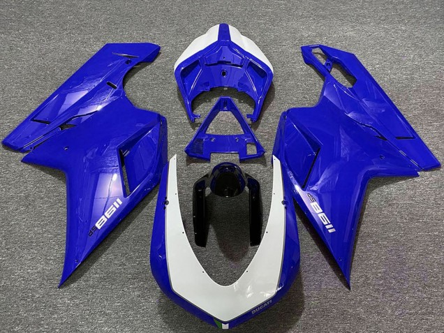 Comprar Carenados Moto Ducati 1198 2007-2014 - Azul Brillante Blanco
