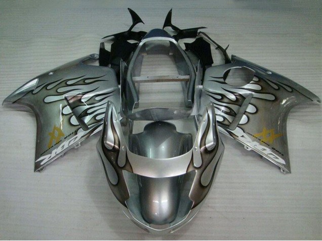Comprar Carenado Moto Honda CBR1100XX Blackbird 1996-2007 - Plata Negro Llama