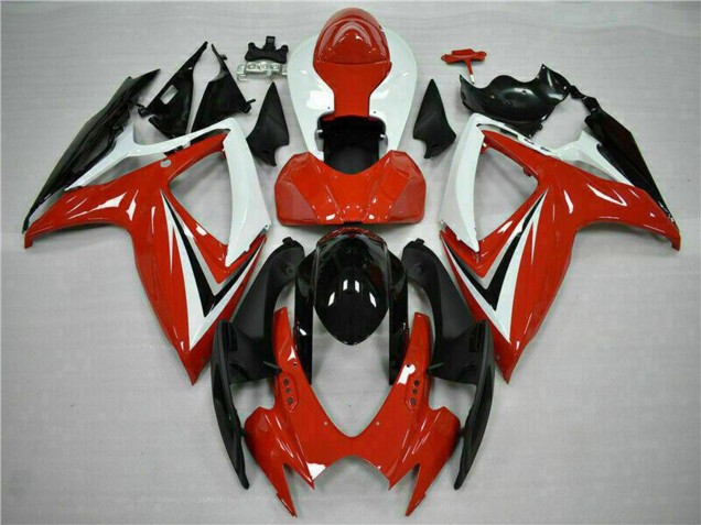 Comprar Carenados Moto Suzuki GSXR 600/750 2006-2007 - Blanco Rojo Negro Brillante Raya