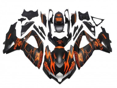 Comprar Carenados Moto Suzuki GSXR 600/750 2008-2010 - Negro Mate Naranja Alstare Corona Motul