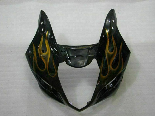 Comprar Carenados Moto Suzuki GSXR 1000 2003-2004 - Negro Brillante Oro Llama
