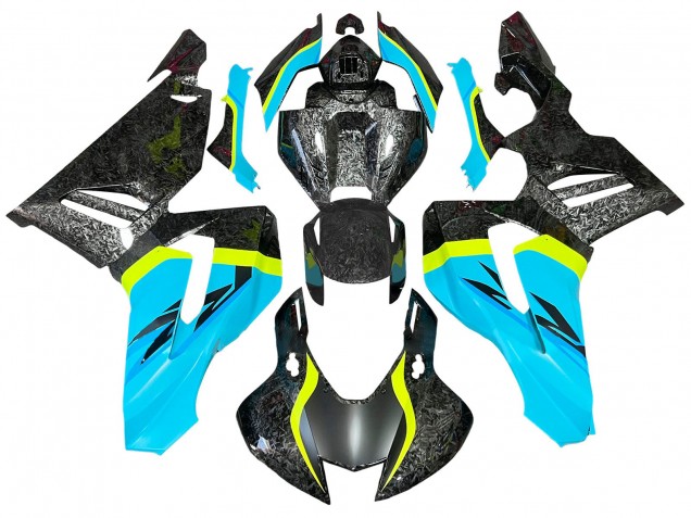 Comprar Carenados Moto Honda CBR1000RR-R 2020-2023 - Azul Claro Amarillo Negro Falsificado FibraCarbono